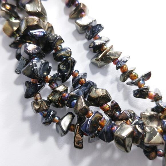 Chico's Natural Stone Style Multi-strand Beaded Necklace, 22 Inches - Picture 2 of 8